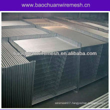 Temporary fence panel in warehouse
